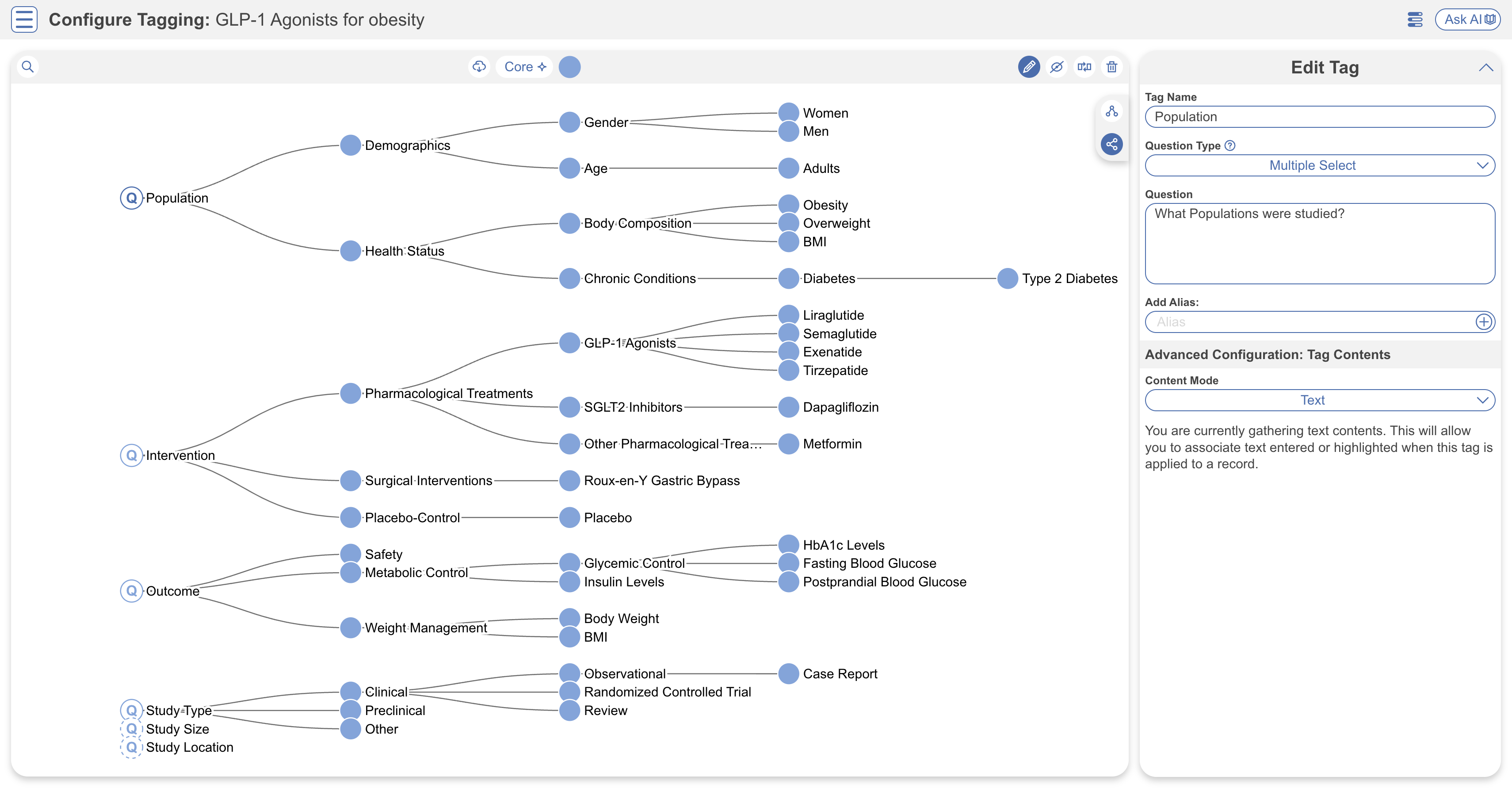 This tagging hierarchy was generated entirely by core smart tags